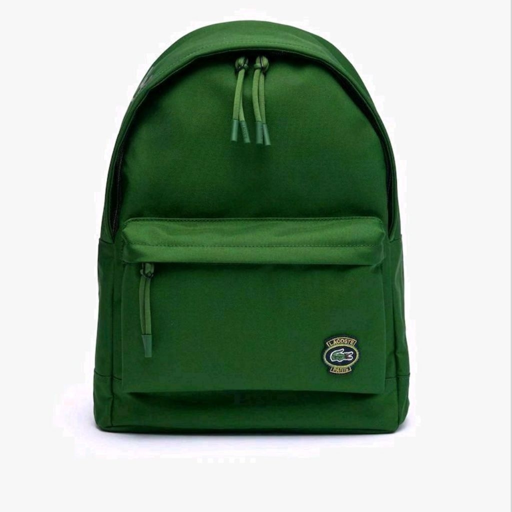 Lacoste Unisex Neocroc L.Lacoste Signature Backpack Original Tas Ransel Pria / Wanita - Green