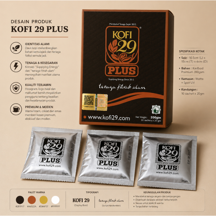 KOPI KOFI 29 PLUS TENAGA FITRA ALAMI 10 SASET