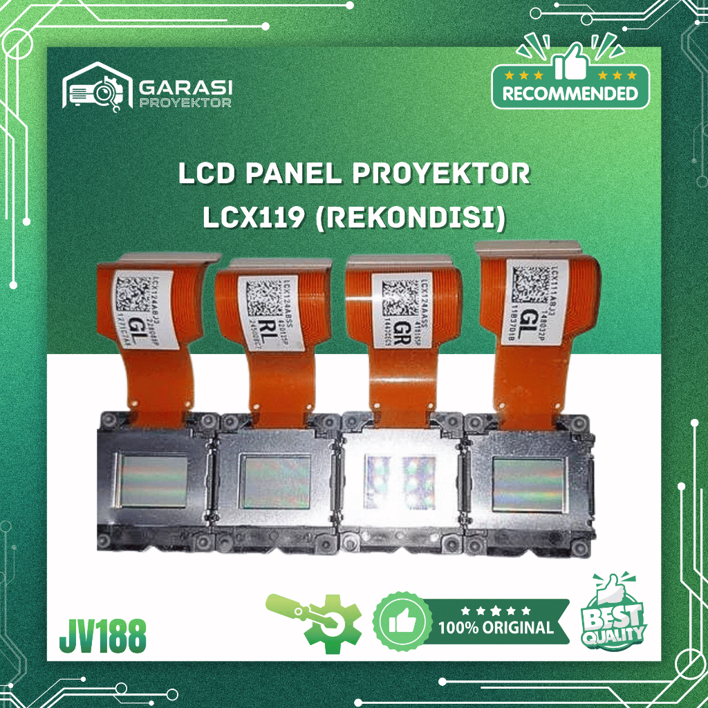 LCD Panel Proyektor  LCX119 | PART PROYEKTOR SPAREPART - LCD Proyektor | RL RR BL BR GL GR