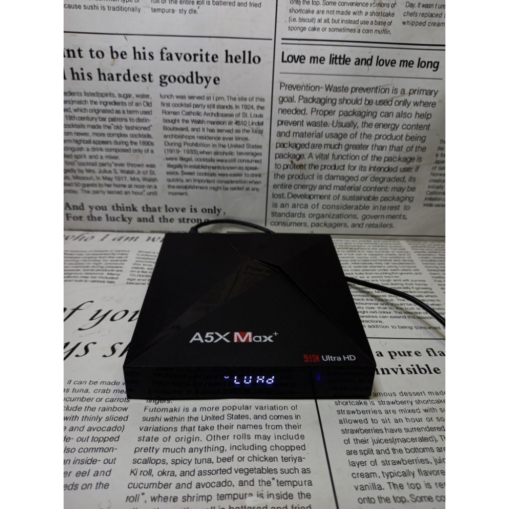 STB A5X-MAX+ 32GB_4K ULTRA HD TESS NORMAL UNIT+ADAPTOR TIDAK TERMASUK REMOT