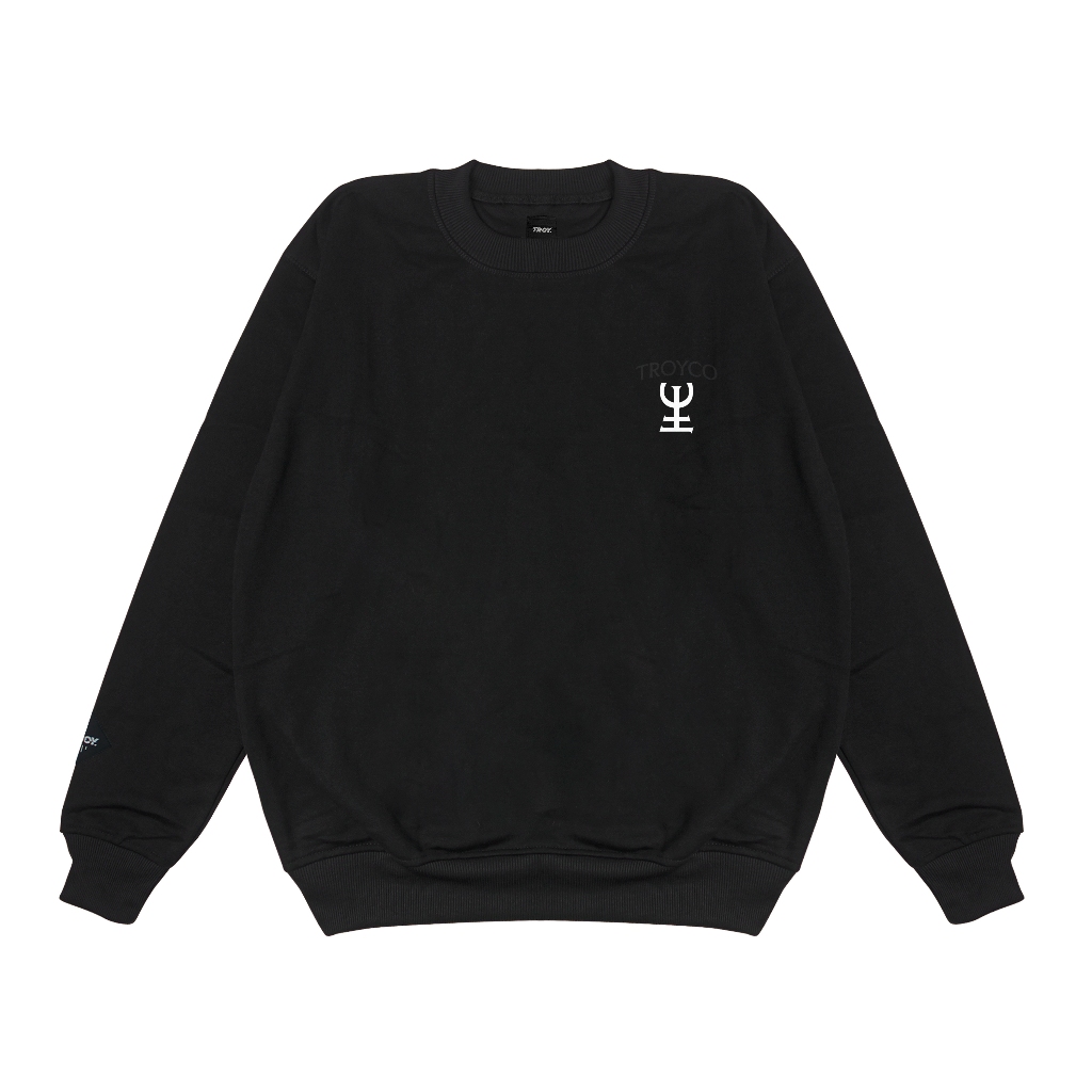 Troy Company Sweater Pria Hitam - Ancient Sweater Sweatshirt Crewneck Black SWD 3634