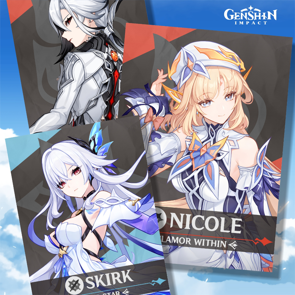 Koleksi Poster A4 Anime Game Genshin Impact C-2
