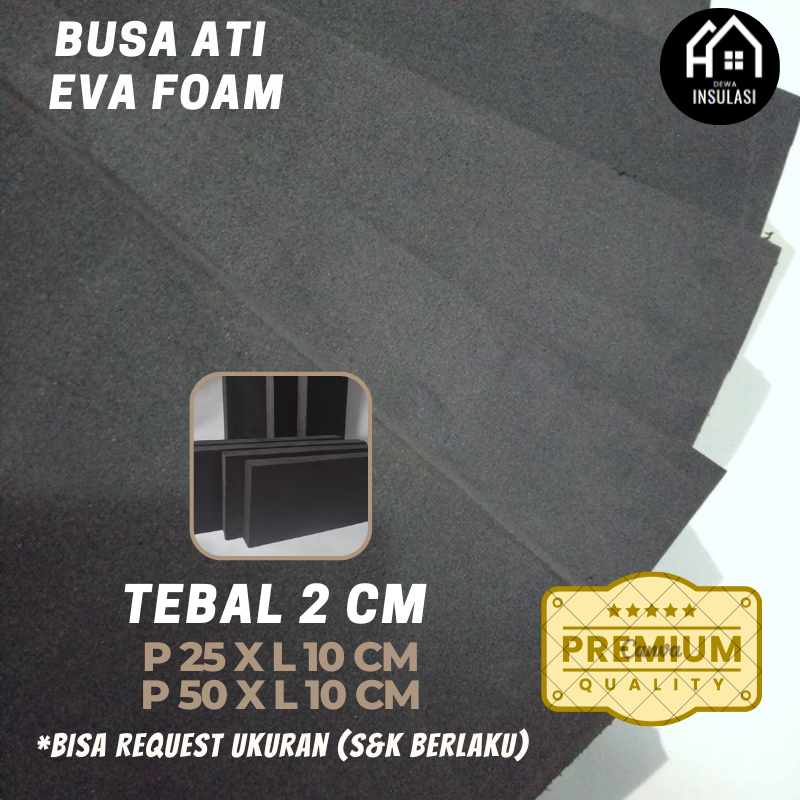Busa Ati Eva Foam Hitam 2cm Busa Ati Bantalan Amplas Eva Foam Busa Gosok Aci Semen