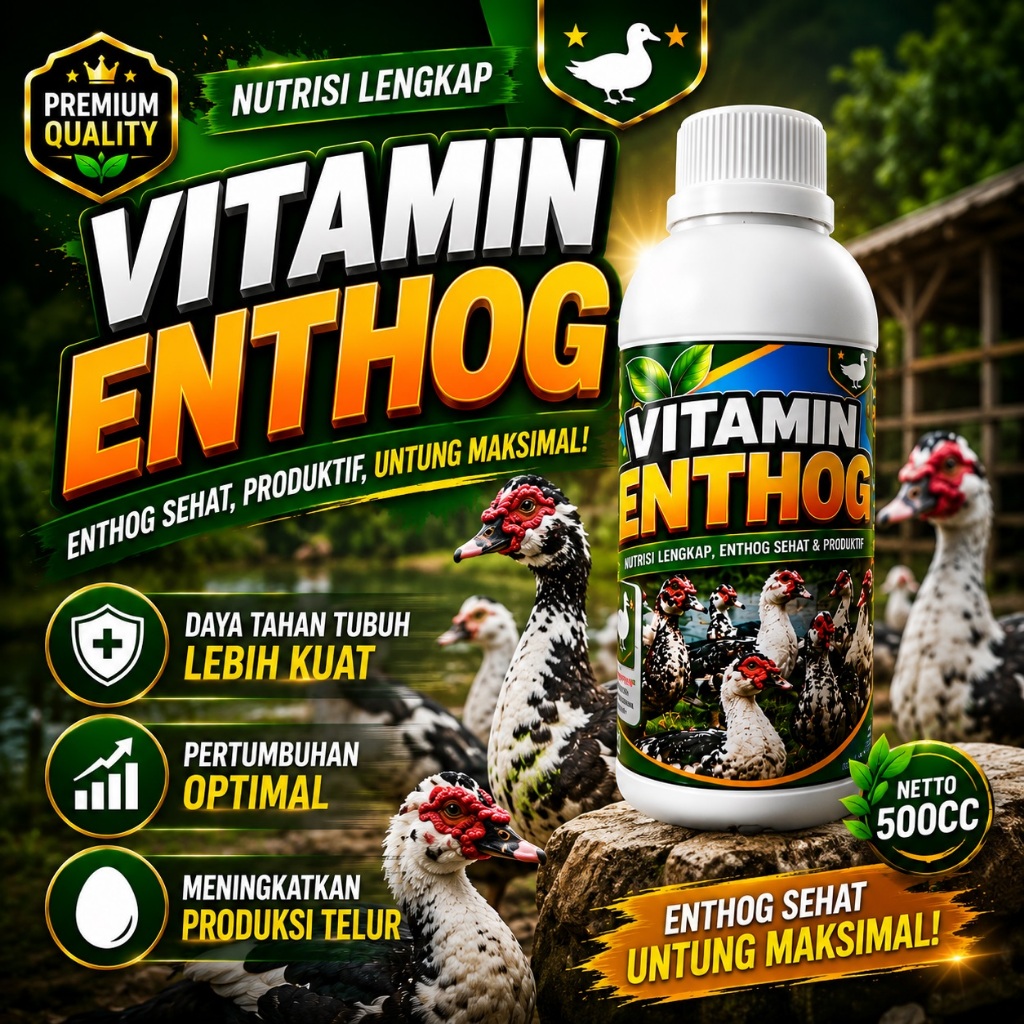 Vitamin Penggemuk Entog Super Cepat Gemuk | Penambah Nafsu Makan Entog Dewasa & Anakan 500ml