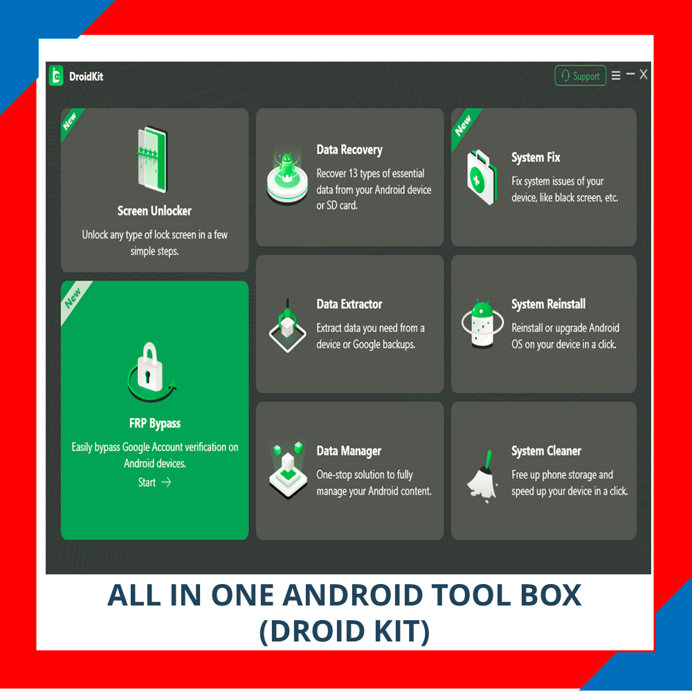 DROID KIT - ALL IN ONE SOLUTION FOR YOUR ANDROID DEVICE | WINDOWS | ANDROID | TABLET | HANDPHONE AND