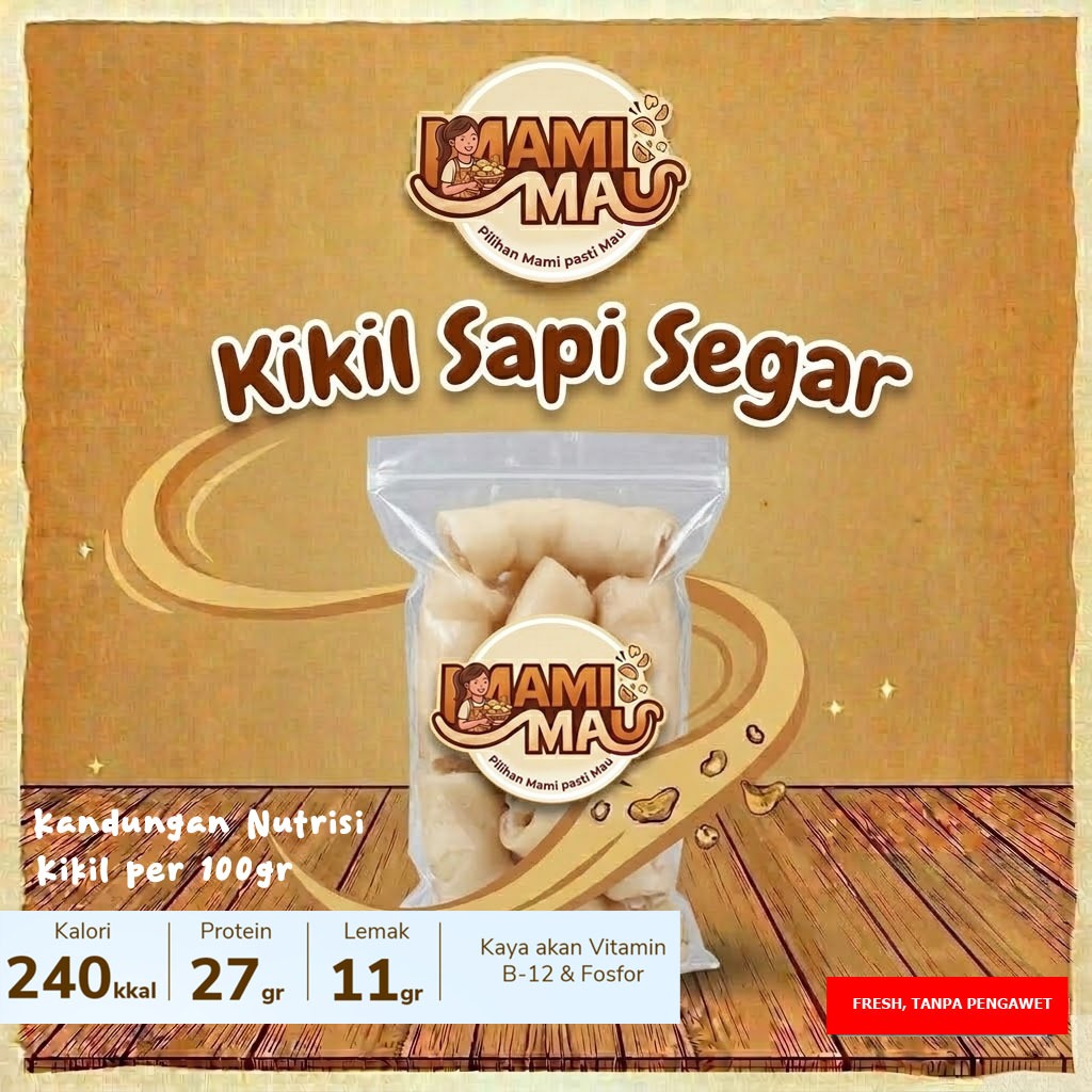 MAMIMAU -  KIKIL SAPI TEBAL 1KG, 500g  FRESH UTUH KIKIL SAPI SEGAR