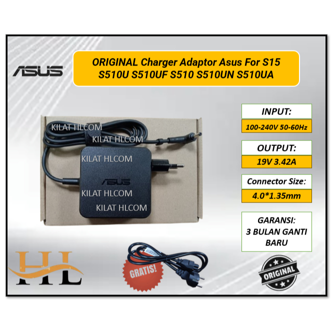 ORIGINAL Charger Adaptor Asus For S15 S510U S510UF S510 S510UN S510UA