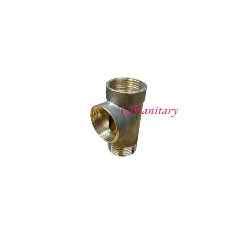 3 CABANG 3 T POMPA Kuningan 1 / Sambungan Mesin POMPA T Kuningan  1" inch