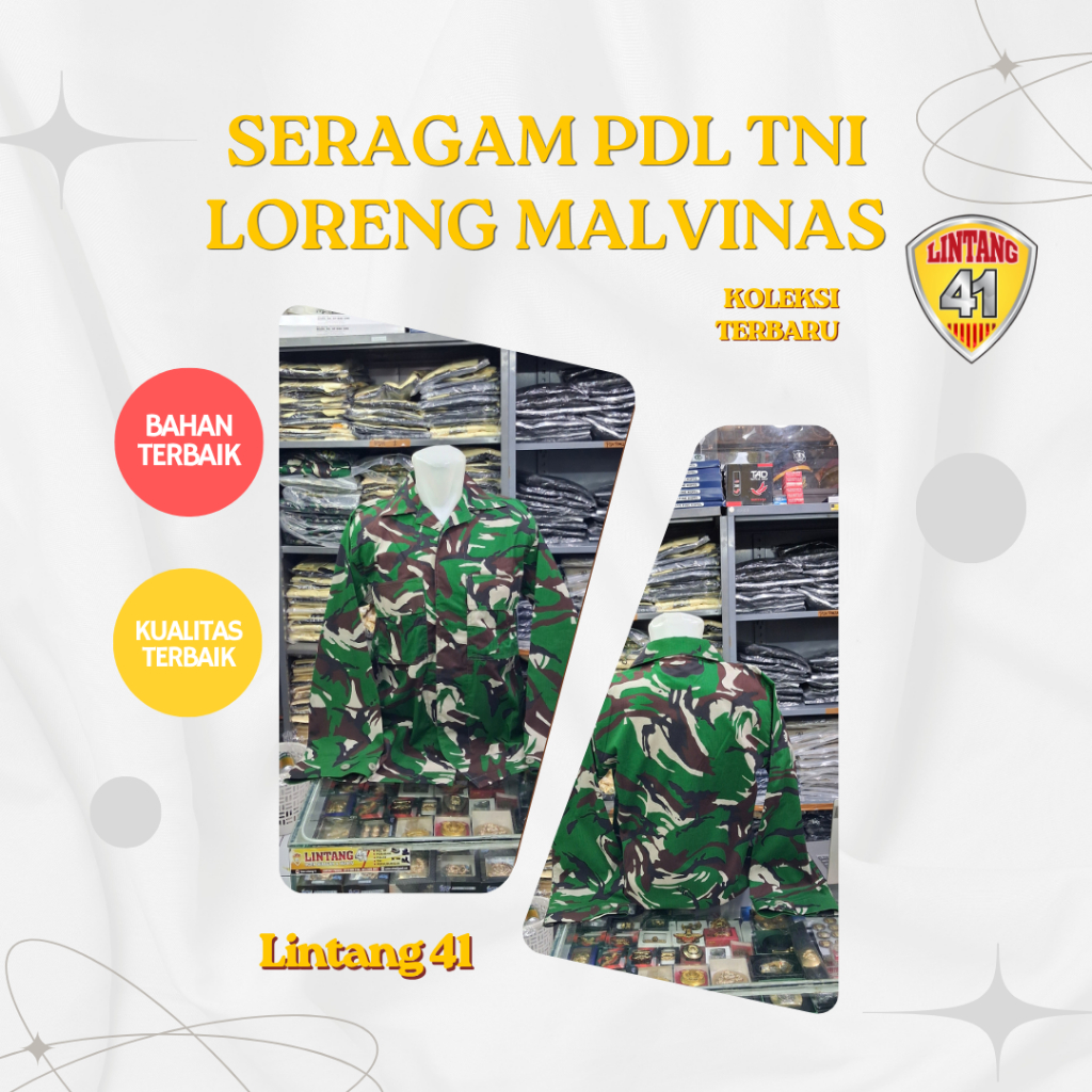 Seragam PDL Velbed Non Furing Anti Air Warna Pembagian TNI, Nyaman dan Tahan Lama