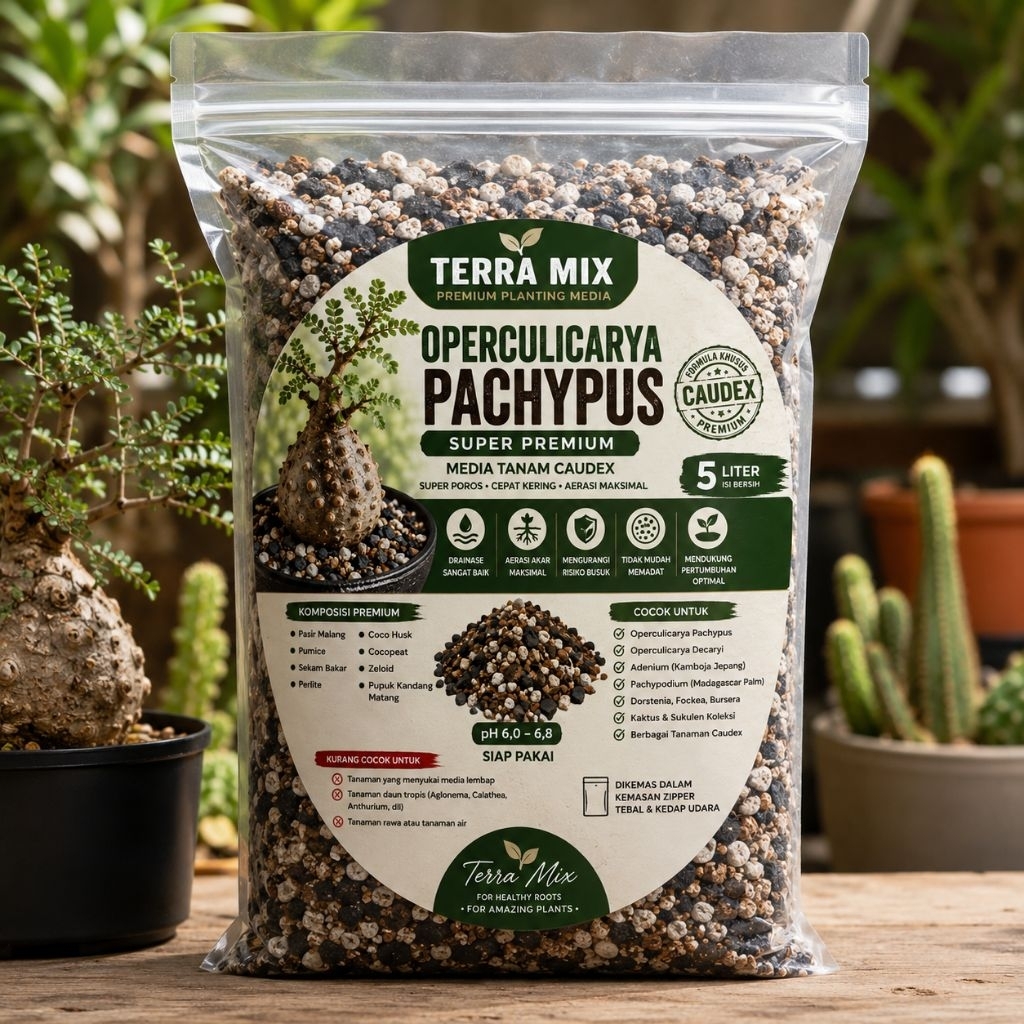 Infarm Florist -  5 Liter media tanam operculicarya pachypus, caudex premium, media tanam adenium, m