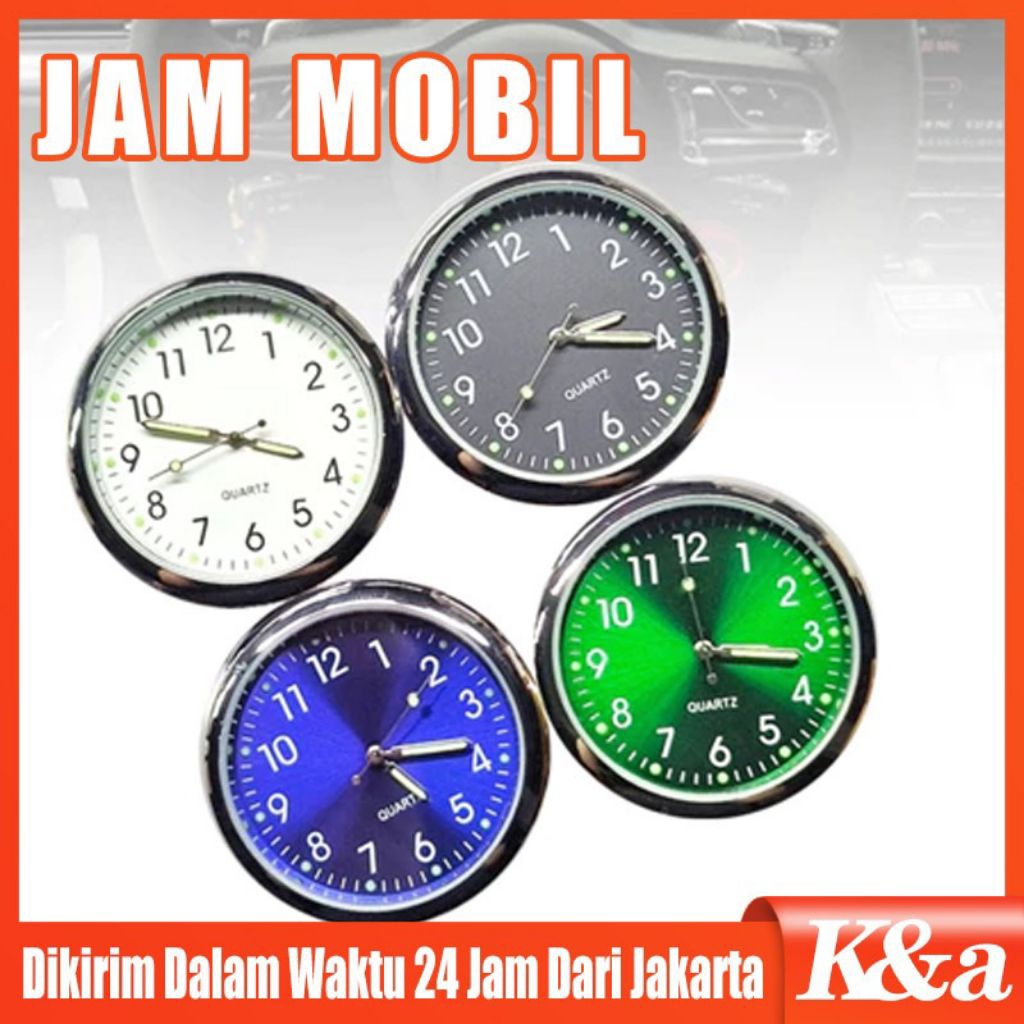 Jam Mobil motor luminous Analog  Tempel Dashboard Mobil motor.