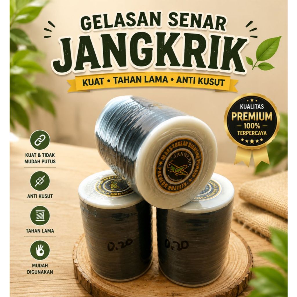 GELASAN MATOT KLOS KAYU 6000 YARD 0.20 JANGKRIK