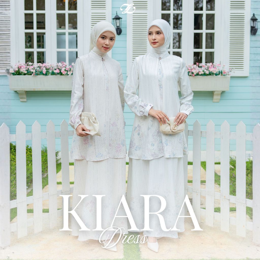 Dress Kiara Set Dress 2in1 – Premium Jacquard Soft Flowers BY ZLY ZELIA