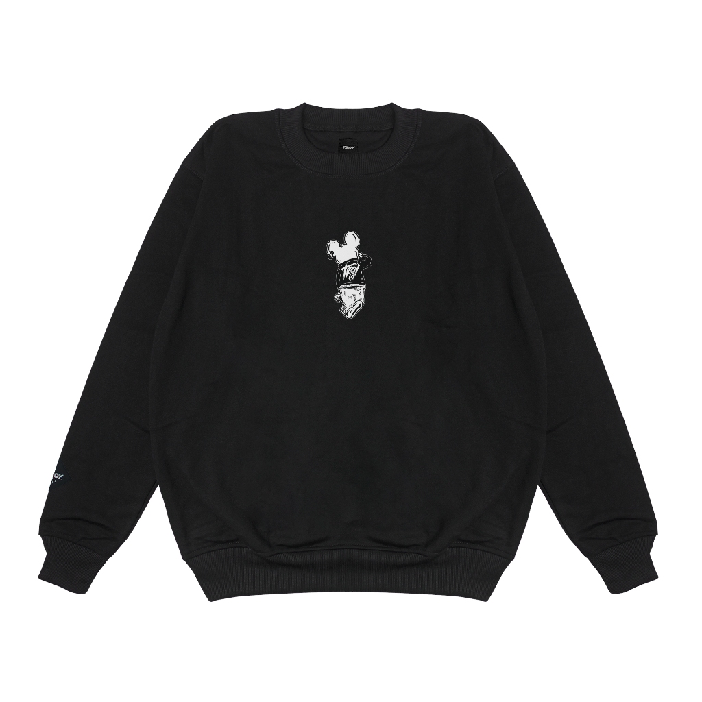 Troy Company Sweater Pria Hitam - Oyabun Sweater Sweatshirt Crewneck Black SWD 278