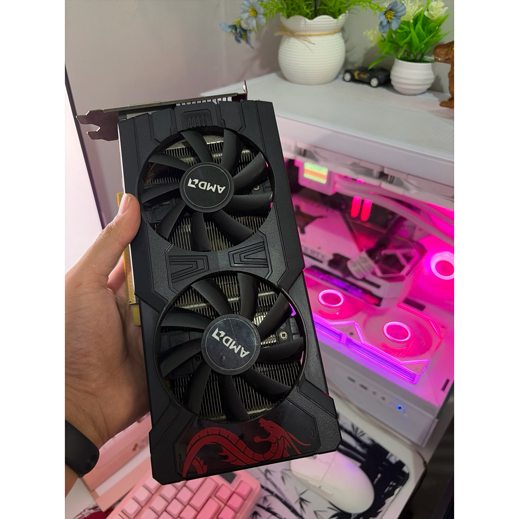 GPU/VGA CARD AMD RX 570 4GB GDDR5 1x8 PIN NORMAL DVI ONLY DAPET BONUS KABEL DVI TO HDMI