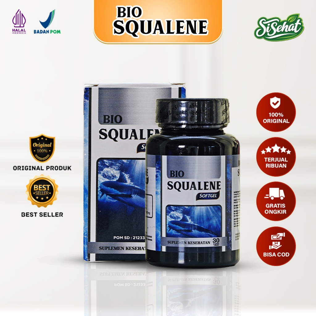Bio Squalene - Squalene - Minyak Hati Ikan Hiu Asli 100% Original BPOM dan HALAL