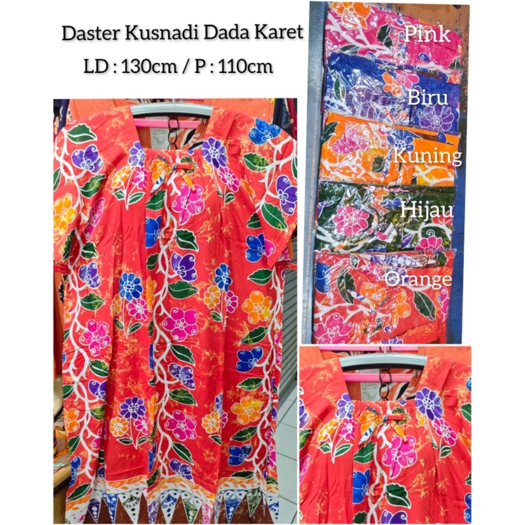 Daster Kusnadi Dada Karet Jumbo LD 125-130 Batik Solo