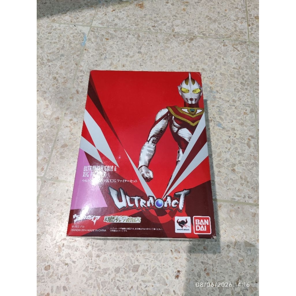 Ultra Act Ultraman Gaia Xig Fighter Set original