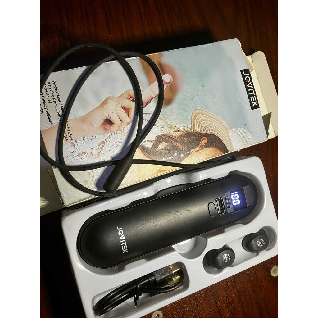 4in one JQVITEK T64 TWS Powerbank Kipas senter