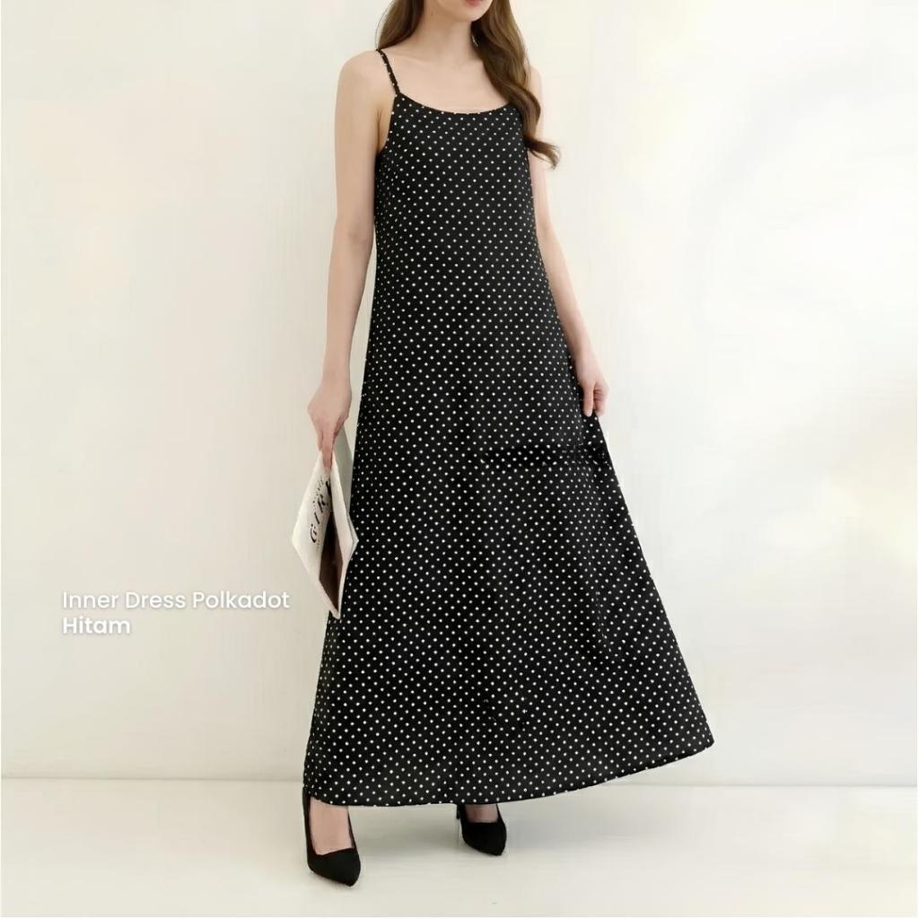 Inner Dress Polkadot Mayung / Dress Mayung / Dalaman Polkadot / Inner Dress