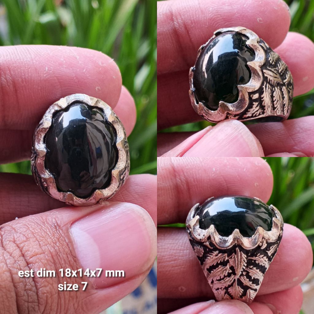 cincin batu serpentine cincau giok aceh