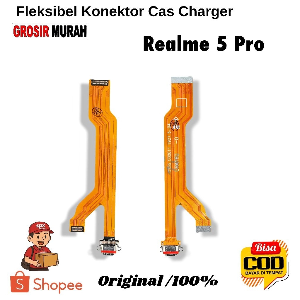 Fleksibel Konektor Cas TC Charger Realme 5 Pro Original
