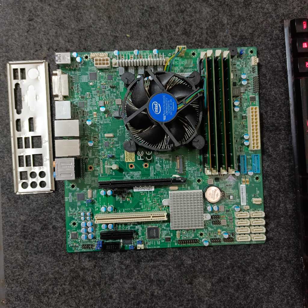 PAKET CPU XEON 4CORE 8THREADS DAN MOTHERBOARD SUPERMICRO LGA 1151 DDR4 SERVER/WORKSTATION/ GAMING