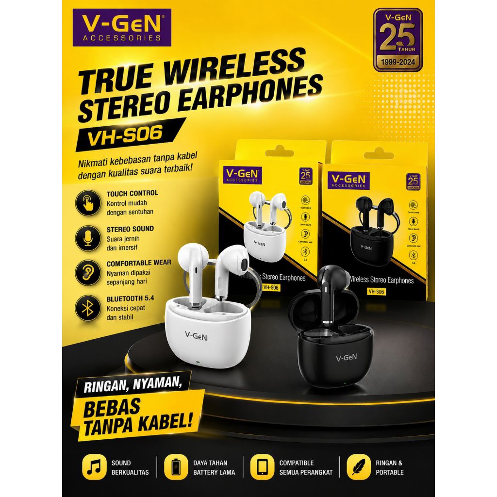 Earphones Headset Bluetooth VGEN VH-S06