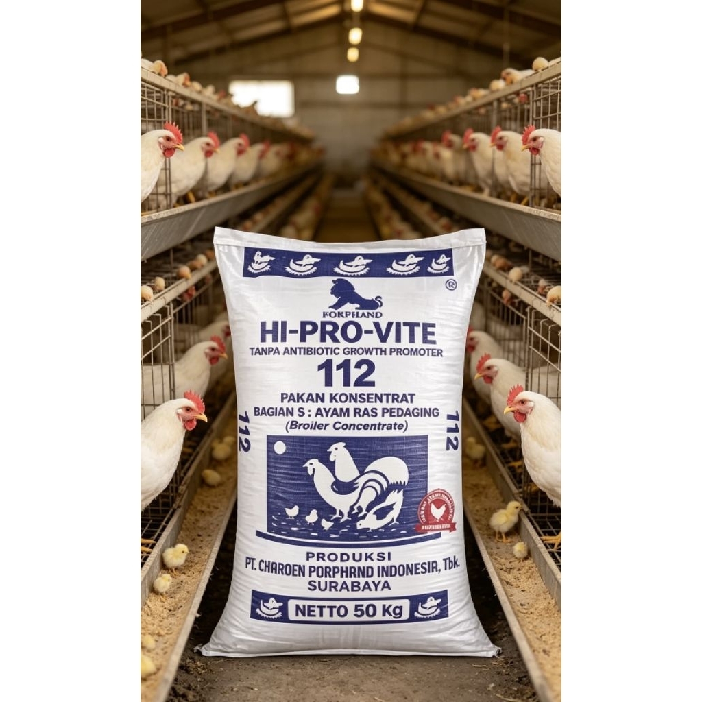 Konsentrat Ayam Pedaging 112 Hi Pro Vite pakan unggas