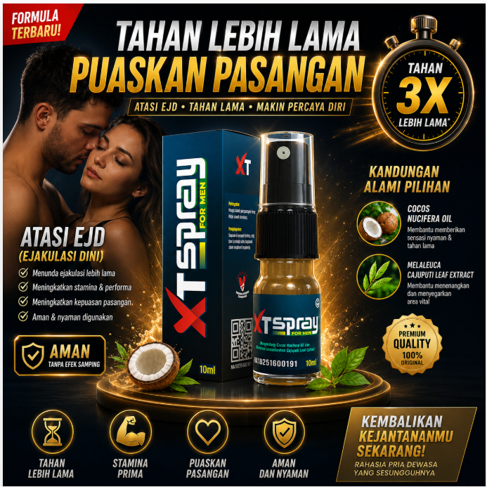 XT By Arvos Spray Pria (BPOM) - Tahan Lama Tanpa Efek Kebas