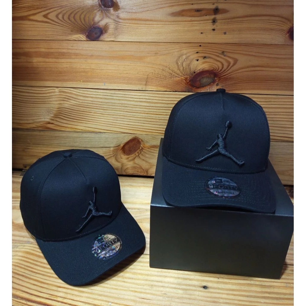 Topi Baseball Premium Logo Jordan Bahan Dasar Hitam