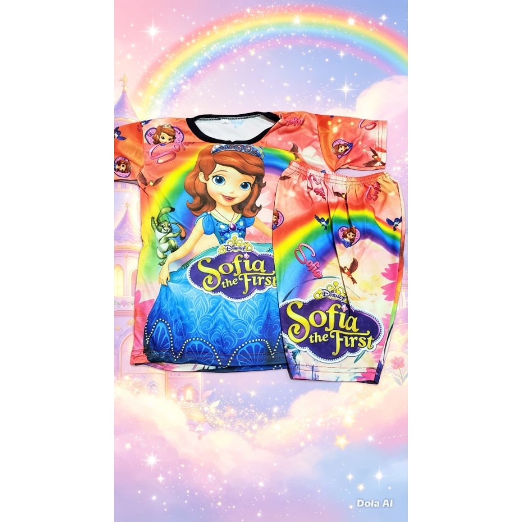 Setelan Baju Anak Sofia The First | Baju Harian & Tidur Adem
