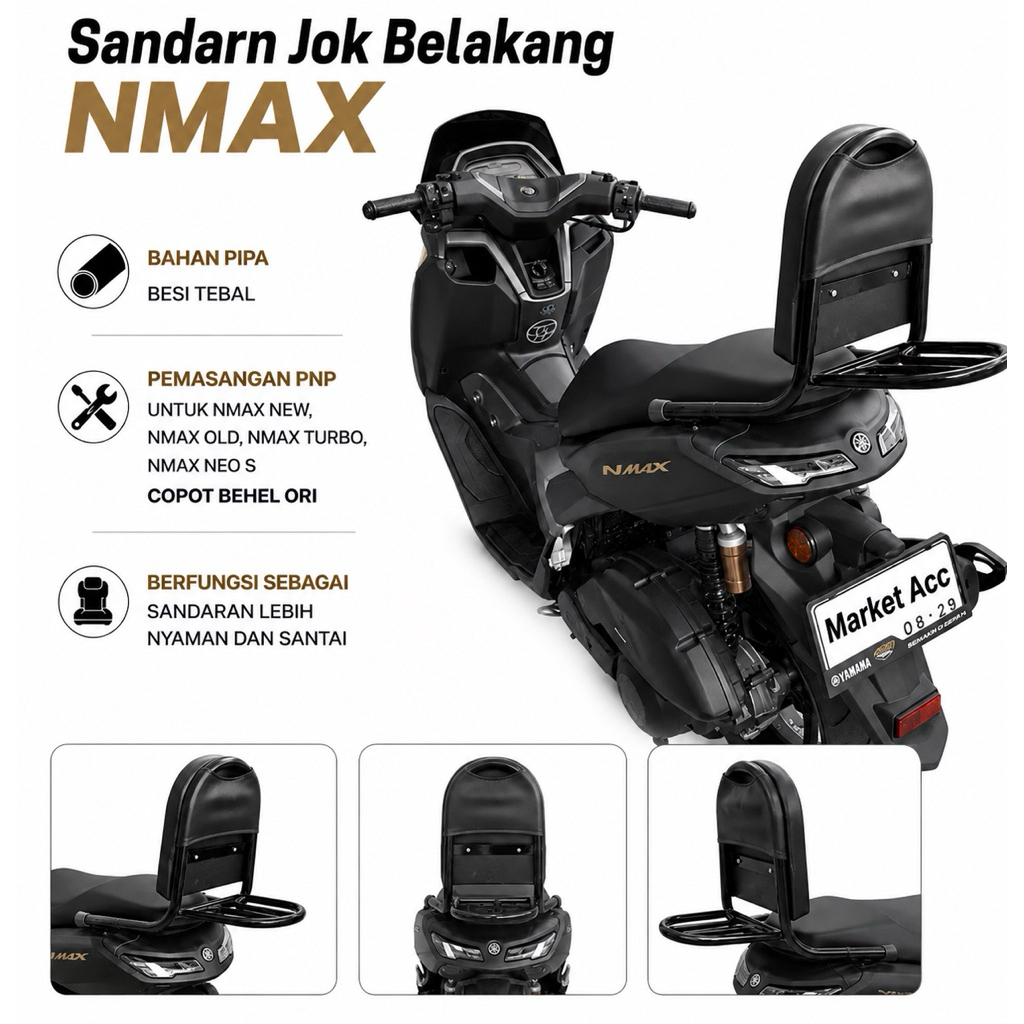 Sandaran Belakang Motor Nmax old Sandaran Belakang Jok NMAX 2016 2017 2018 2019
