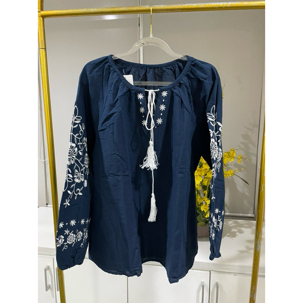 Bohemian Bordir Navy