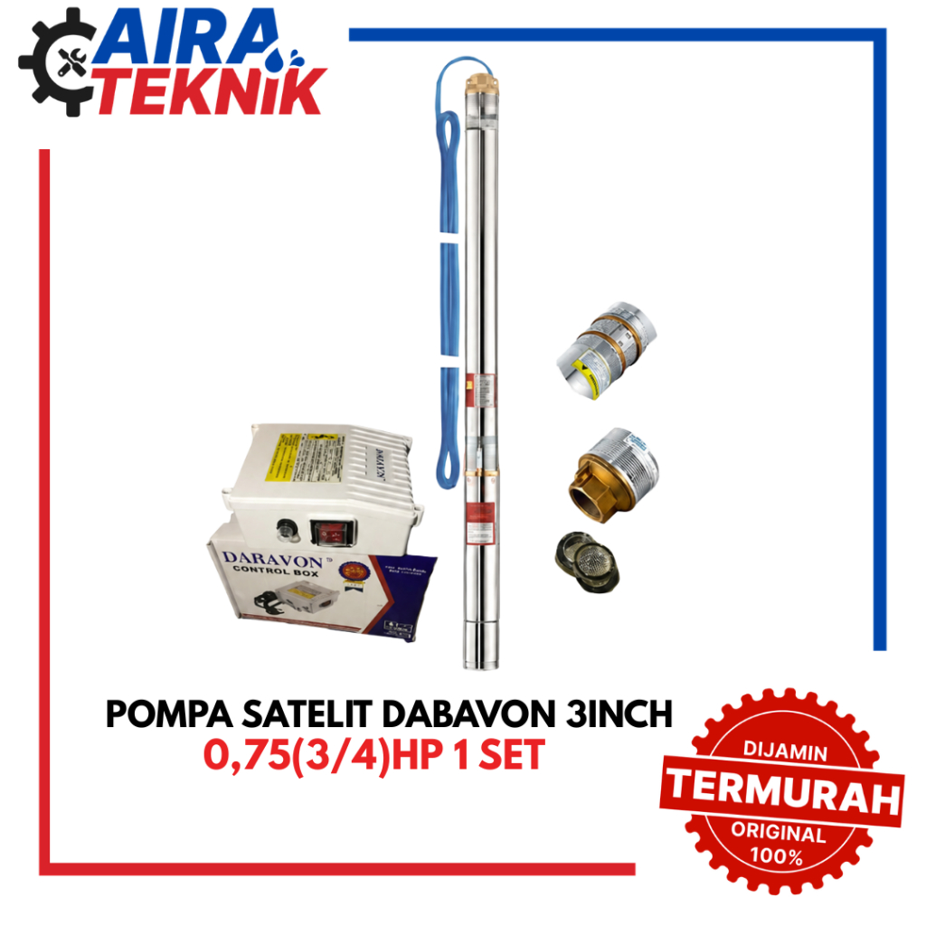 [POMPA SATELIT] DABAVON 3IN 0,75HP + 50 METER KABEL