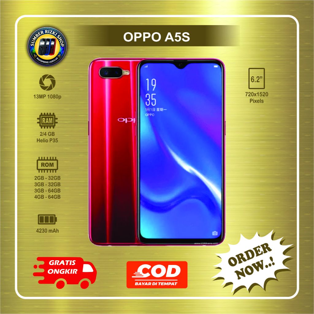 HP OPPO A5S Normal second batangan siap pakai