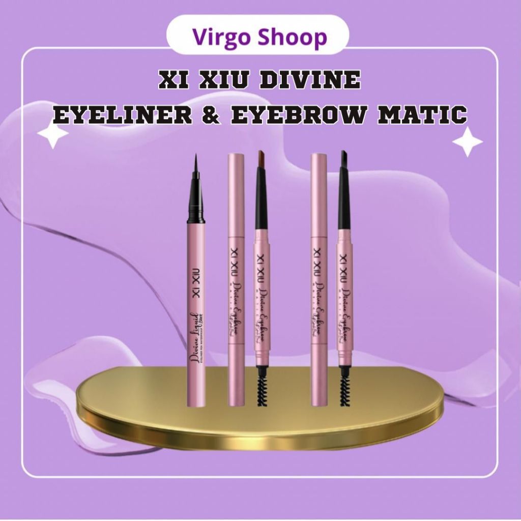 ~VIRGO~ Xi Xiu Divine Liquid Eyeliner Pen - Xi XiU Divine Eyebrow Matic Brown & Black - Virgo Shoop