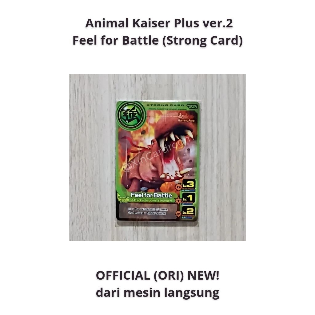 Feel for Battle Animal Kaiser Plus Version 2 Original Card | Bandai Namco Japan | Official Arcade Ca