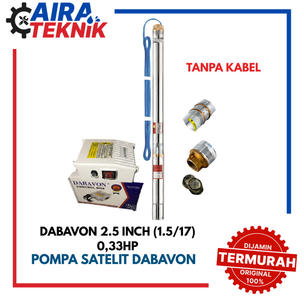 [POMPA SATELIT] DABAVON 2.5"/2.5INCH 1.5/17 0,33HP (TANPA KABEL)