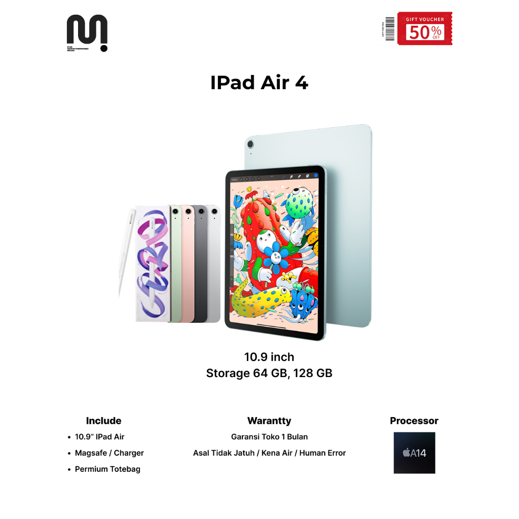 IPad Air 4 10.9" Storage 64 GB