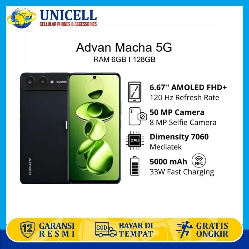 Advan Macha 5G RAM 6/128GB Garansi Resmi