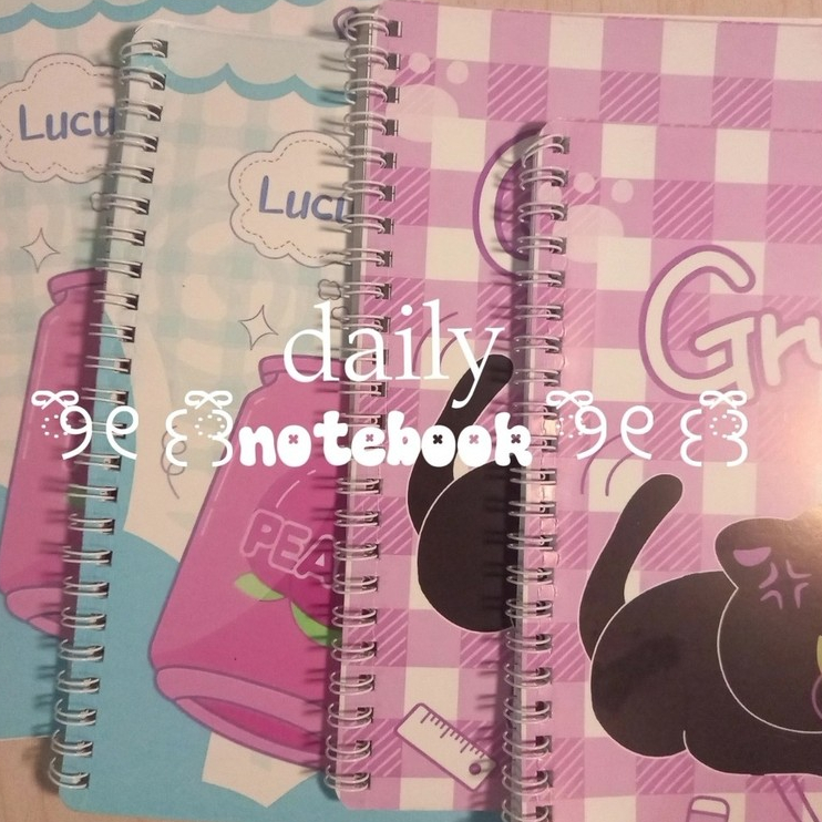 DAILY NOTEBOOK|SPIRAL NOTEBOOK|NOTEBOOK LUCU|BUKU CATATAN