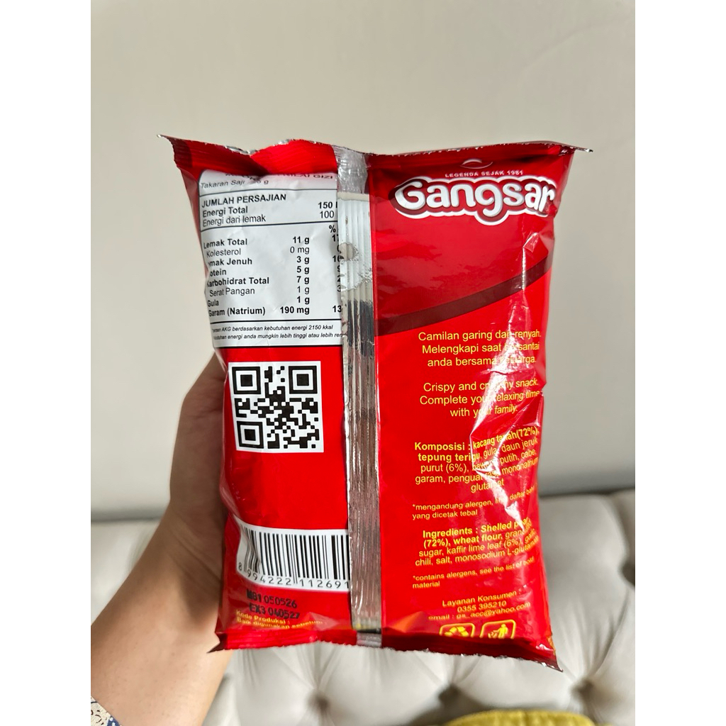 Mantab_Jaya Kacang Bangkok / Kacang Thailand Pedas Manis Daun Jeruk Gurih Renyah Gangsar