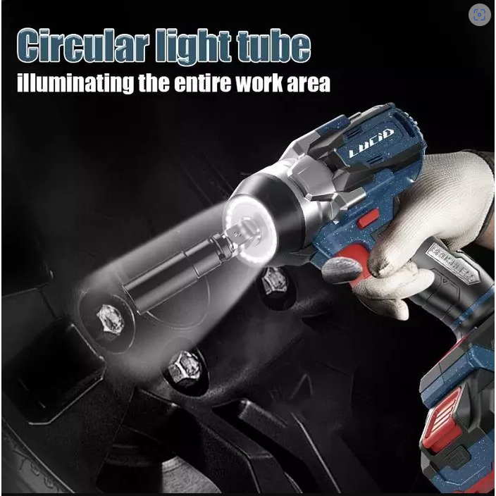 Kunci Impact Tanpa Sikat LUCID LH500 650N.M 21V 4.0Ah Baterai Tanpa Kabel Tugas Berat - LH-500/LUCID