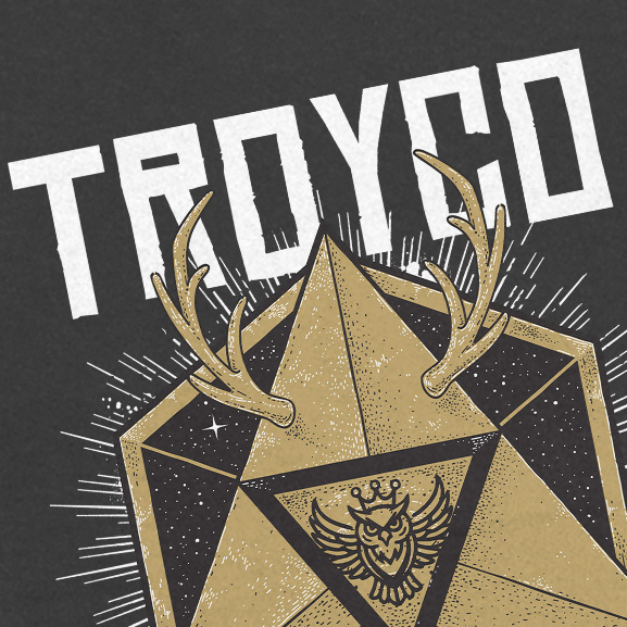 Troy Company Tshirt Dark Grey Dreex - Kaos Pria Lengan Pendek Abu Gelap MTD 3409