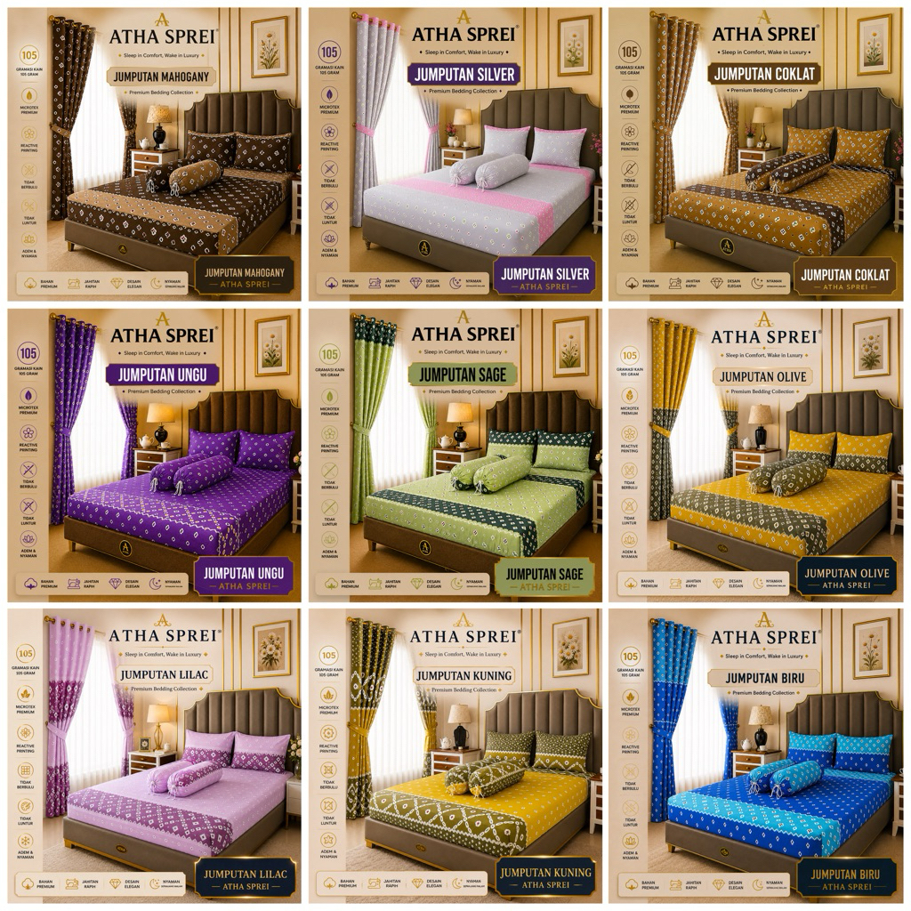 Sprei Batik Jumputan Best Seller FREE sarung bantal dan sarung guling // Bahan katun halus anti lunt