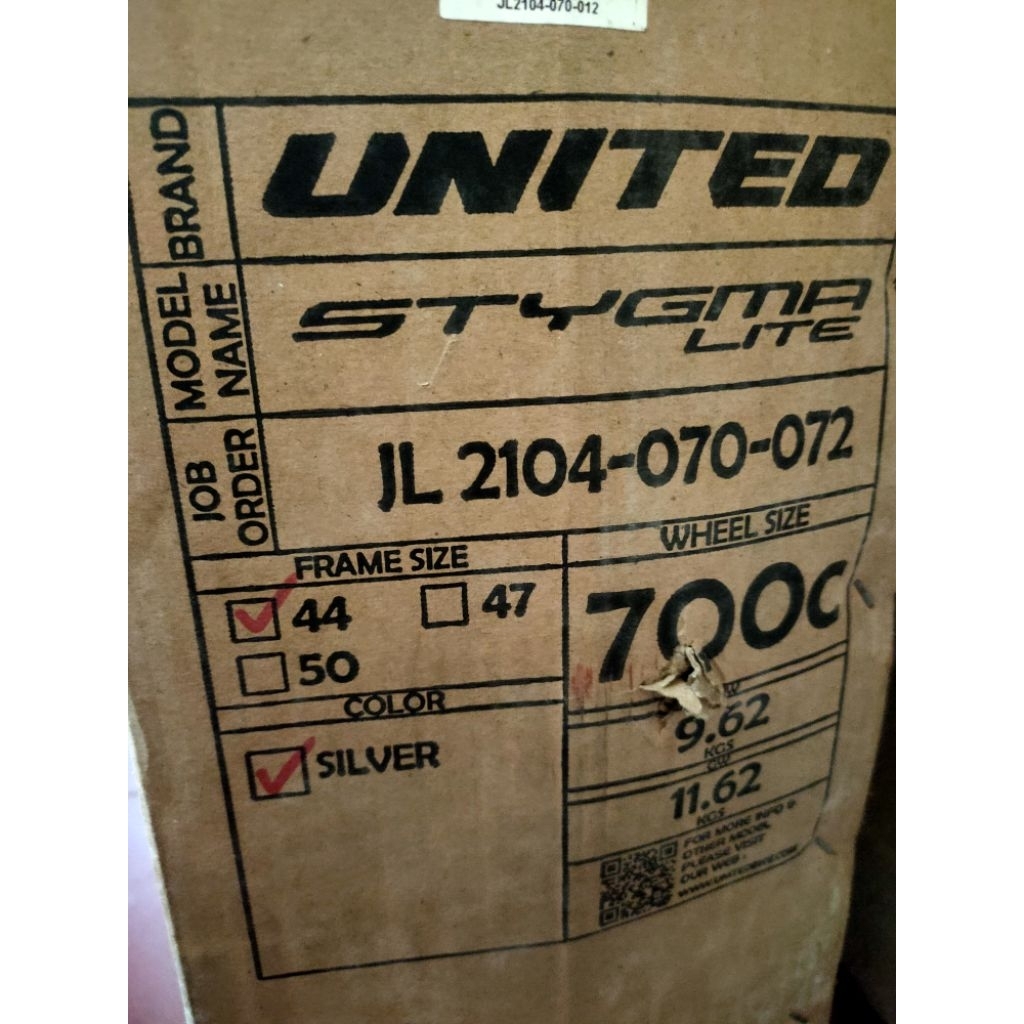 United stygma lite BNIB size 44 full tiagra rimbrake