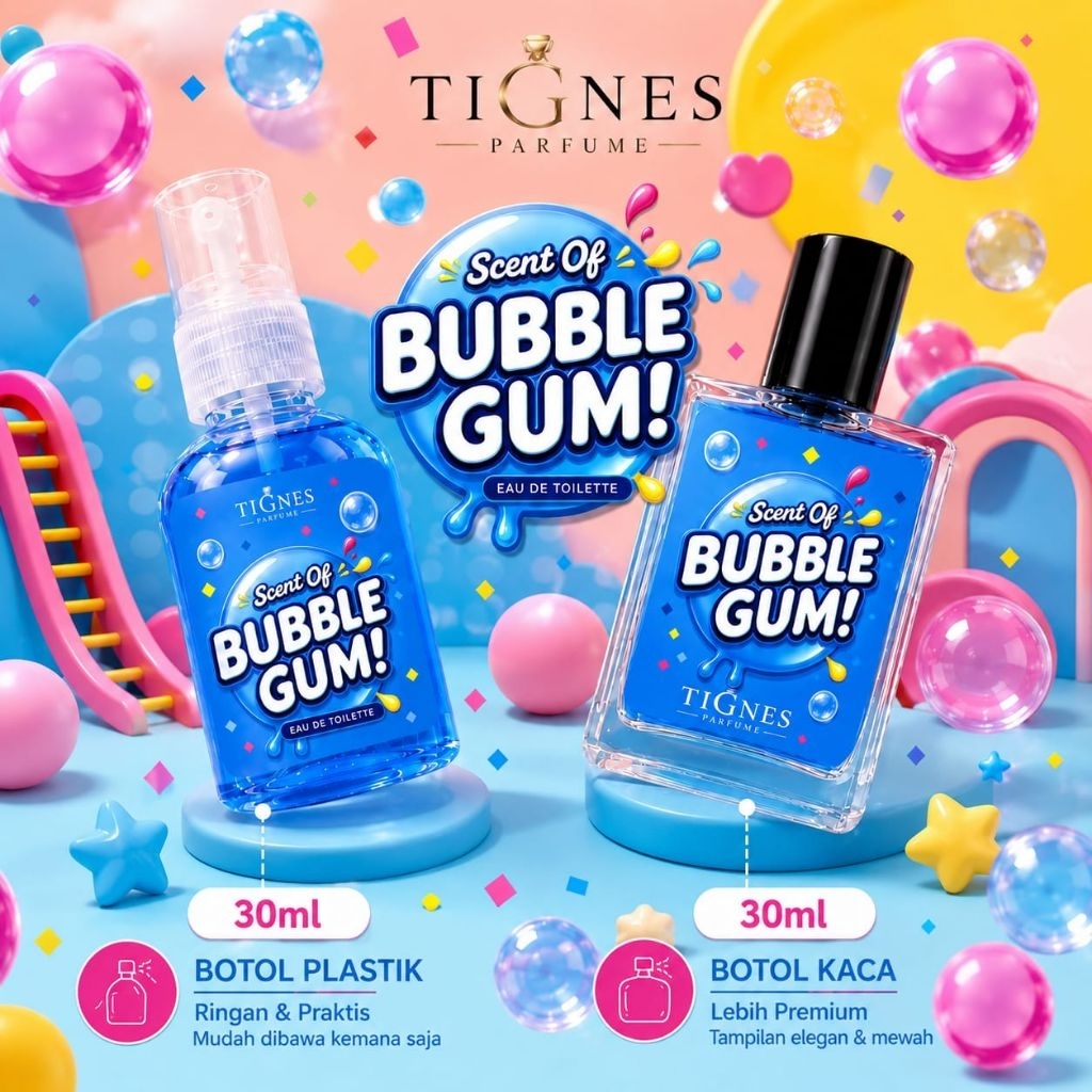 GG PARFUME. Parfum Aroma permen karet BUBLEGUM BIRU. ukuran 30ml. cocok untuk Pria & Wanita Remaja/D