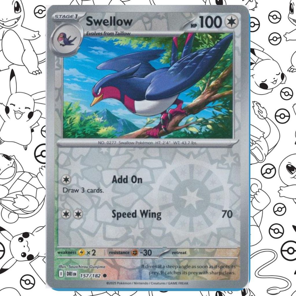 Swellow 157 Holo Reverse - Kartu Pokemon TCG English/Inggris