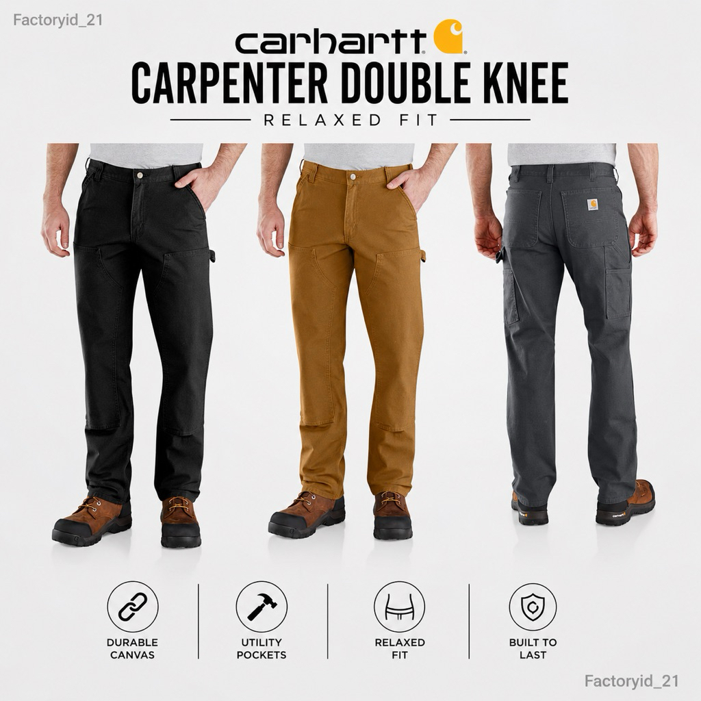 Celana Carhartt Carpenter Double Knee Relaxed Fit BN3334-M Original